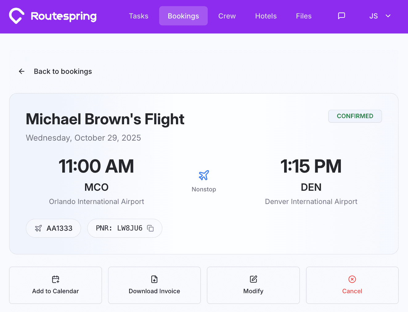 Unified Crew Operations Dashboard